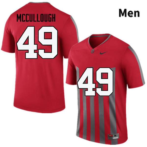 Ohio State Buckeyes Liam McCullough Men's #49 Throwback Game Stitched College Football Jersey